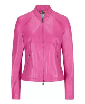 Кожаный пиджак Milestone, розовый