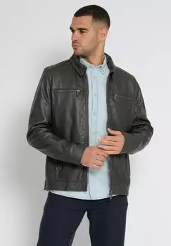 Кожаный пиджак Mustang, антрацит