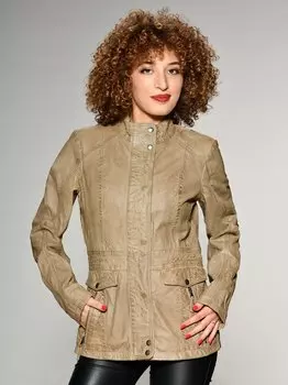 Кожаный пиджак Mustang, бежевый