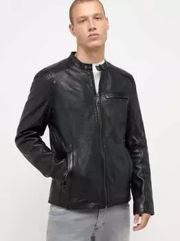 Кожаный пиджак Mustang, черный