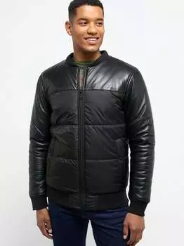 Кожаный пиджак Mustang, черный