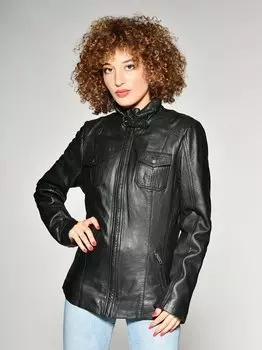 Кожаный пиджак Mustang, черный