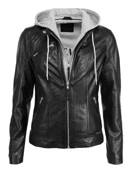 Кожаный пиджак Mustang, черный