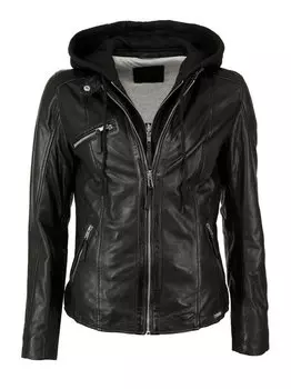 Кожаный пиджак Mustang, черный