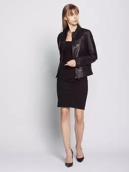 Кожаный пиджак Mustang, черный