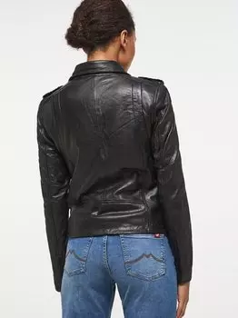 Кожаный пиджак Mustang, черный