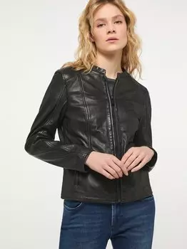 Кожаный пиджак Mustang, черный