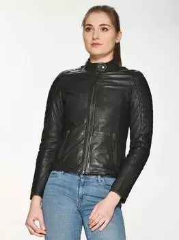 Кожаный пиджак Mustang, черный