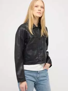 Кожаный пиджак Mustang, черный