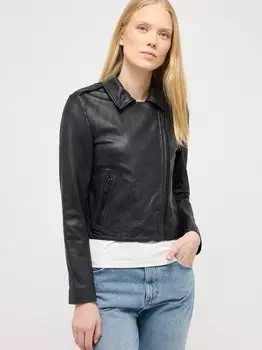 Кожаный пиджак Mustang, черный