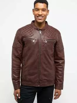 Кожаный пиджак Mustang, коричневый