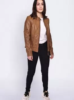 Кожаный пиджак Mustang, коричневый