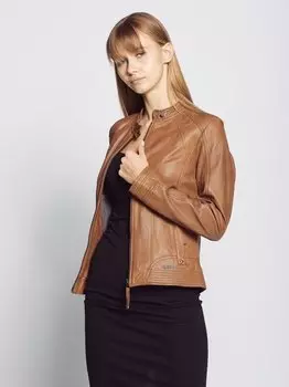 Кожаный пиджак Mustang, коричневый