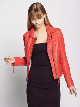 Кожаный пиджак Mustang, красный