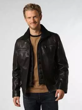 Кожаный пиджак Nils Sundstrm, черный