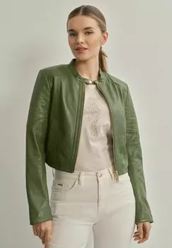 Кожаный пиджак OCHNIK, зеленый