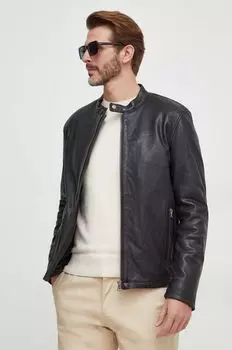 Кожаный пиджак Pepe Jeans, черный