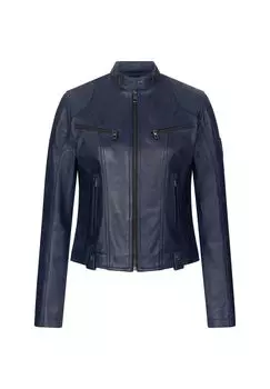 Кожаный пиджак Rock Creek, темно-синий