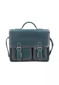 Кожаный портфель 39 см Green Burry, цвет Dark Green