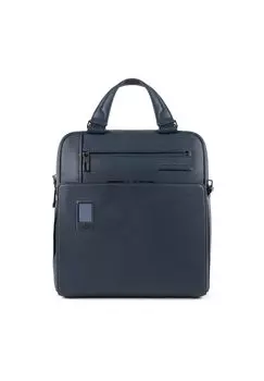 Кожаный портфель Akron 33 см с отделением для ноутбука PIQUADRO, синий