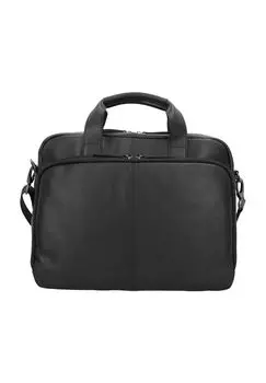 Кожаный портфель Business Line 38 см с отделением для ноутбука d & n, черный