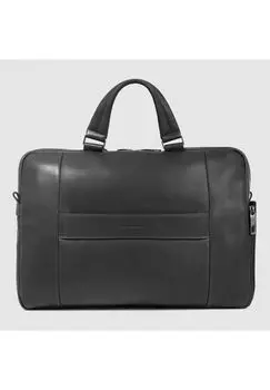 Кожаный портфель Carl 41 см с отделением для ноутбука PIQUADRO, черный