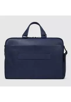 Кожаный портфель David 42 см с отделением для ноутбука PIQUADRO, синий