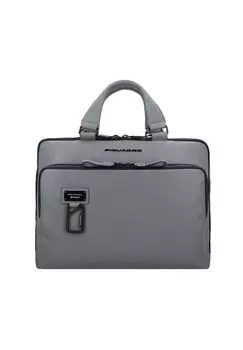Кожаный портфель Harper с защитой RFID, отделение для ноутбука 38 см PIQUADRO, серый