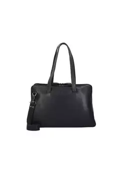 Кожаный портфель Hearst 43 см с отделением для ноутбука PLEVIER, черный