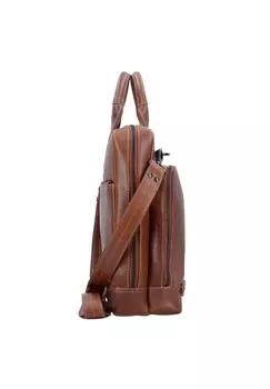 Кожаный портфель Navigator с отделением для ноутбука 40 см PLEVIER, коричневый