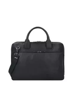 Кожаный портфель Petronas с отделением для ноутбука 40 см PLEVIER, черный