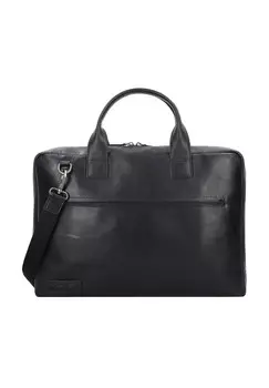 Кожаный портфель Rock Onyx с защитой RFID, отделение для ноутбука 43 см PLEVIER, черный