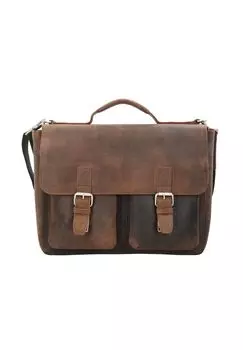 Кожаный портфель Salisbury 38 см с отделением для ноутбука LEONHARD HEYDEN, коричневый