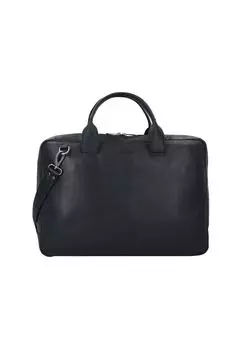 Кожаный портфель Structure Lloyd 43 см с отделением для ноутбука PLEVIER, черный