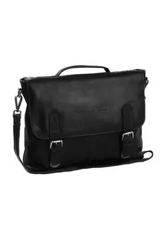 Кожаный портфель Wax с отделением для ноутбука 38 см The Chesterfield Brand, черный