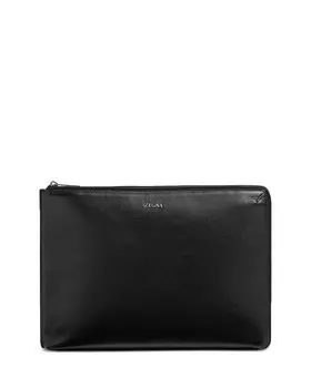 Кожаный портфель ZEGNA, черный