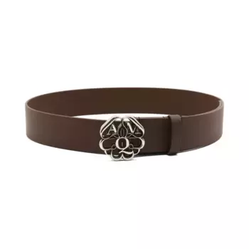 Кожаный ремень Alexander Mcqueen, коричневый