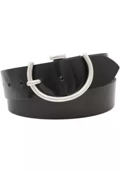 Кожаный ремень AnnaMatoni, пряжка в легком винтажном стиле, черный