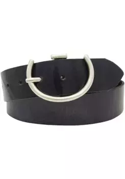 Кожаный ремень AnnaMatoni, пряжка в легком винтажном стиле, цвет морской волны