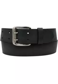 Кожаный ремень AnnaMatoni с двойной пряжкой в винтажном стиле, черный