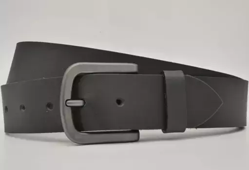 Кожаный ремень AnnaMatoni с серебряной застежкой, черный