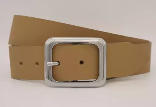 Кожаный ремень AnnaMatoni с серебряной застежкой, цвет Mud