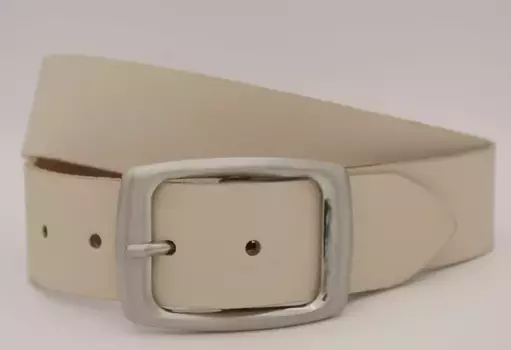 Кожаный ремень AnnaMatoni с серебряной застежкой, цвет Sand