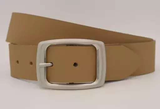 Кожаный ремень AnnaMatoni с серебряной застежкой, цвет Mud