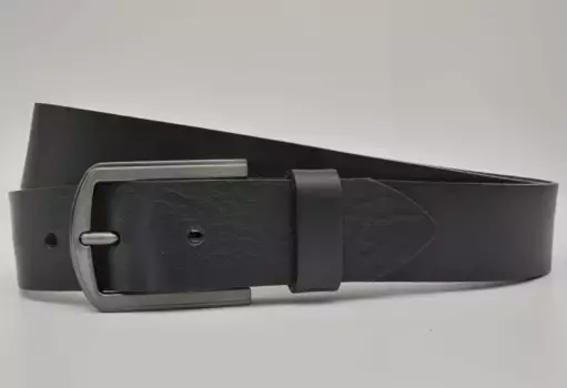 Кожаный ремень AnnaMatoni с серебряной застежкой, цвет морской волны