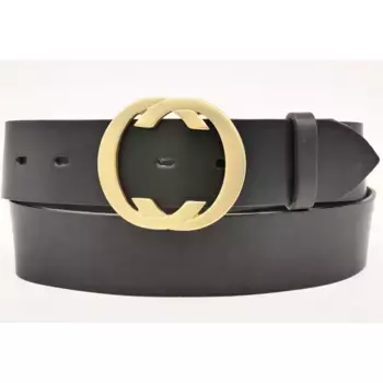 Кожаный ремень AnnaMatoni с серебряной застежкой, цвет морской волны