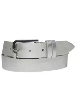Кожаный ремень AnnaMatoni, серебристый