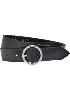 Кожаный ремень AnnaMatoni, слегка зернистая структура поверхности, синий