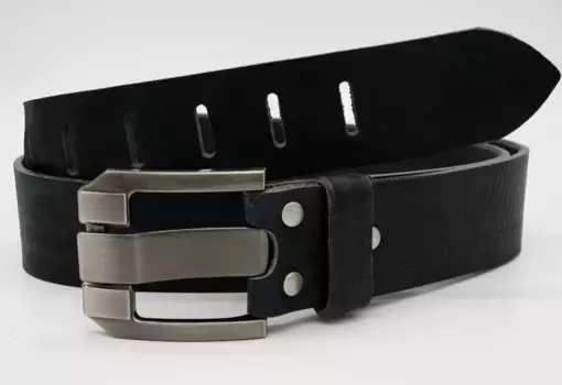 Кожаный ремень AnnaMatoni в деревенском стиле, цвет морской волны