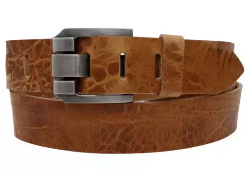 Кожаный ремень AnnaMatoni в деревенском стиле, цвет Natur